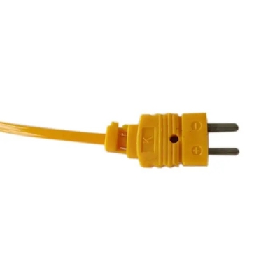 Coiled Type K Thermocouple Cable Flat PVC Insulation With Miniature Connector