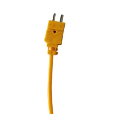 Coiled Type K Thermocouple Cable With Miniature Connector Chromel Alumel Flat PVC Insulation Pin Fast Response